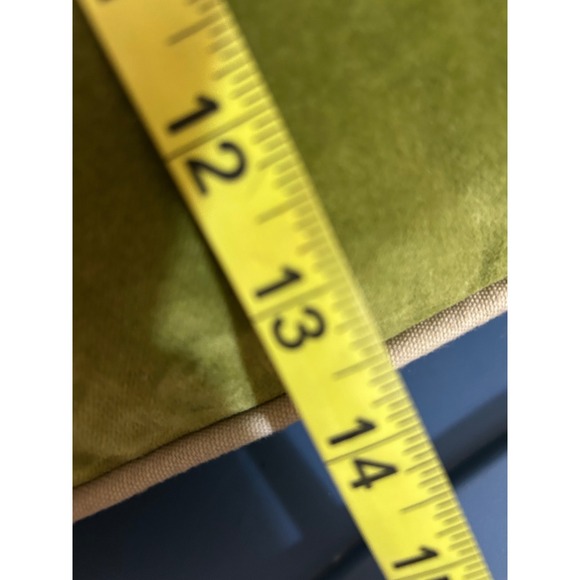 Green Velvet Crocodile Embroidered Accent Pillow 21x14 Alligator - Picture 5 of 6